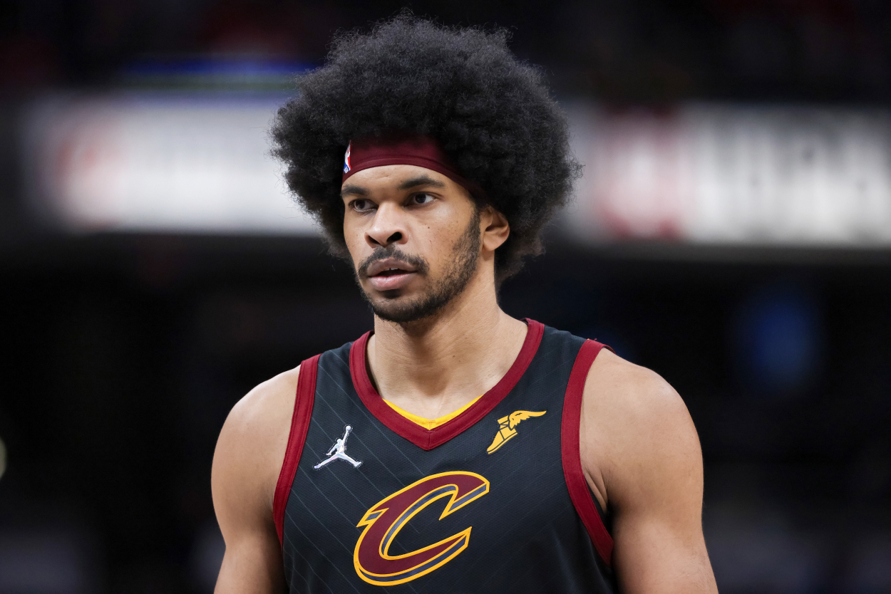 Cavs big man Jarrett Allen, who recently suffered a fractured finger.