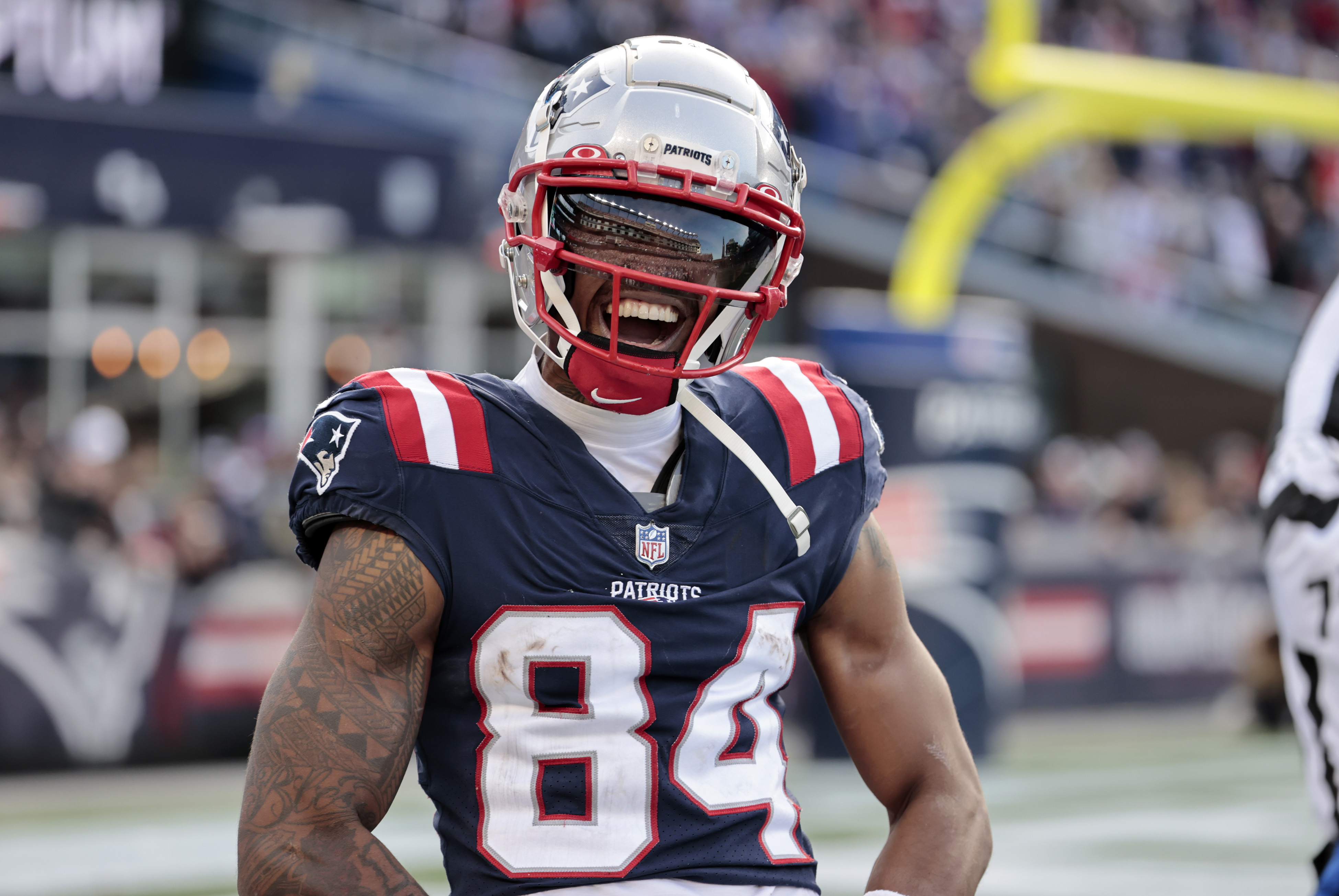 Wide receiver Kendrick Bourne in action for Bill Belichick's Patriots against the Jets