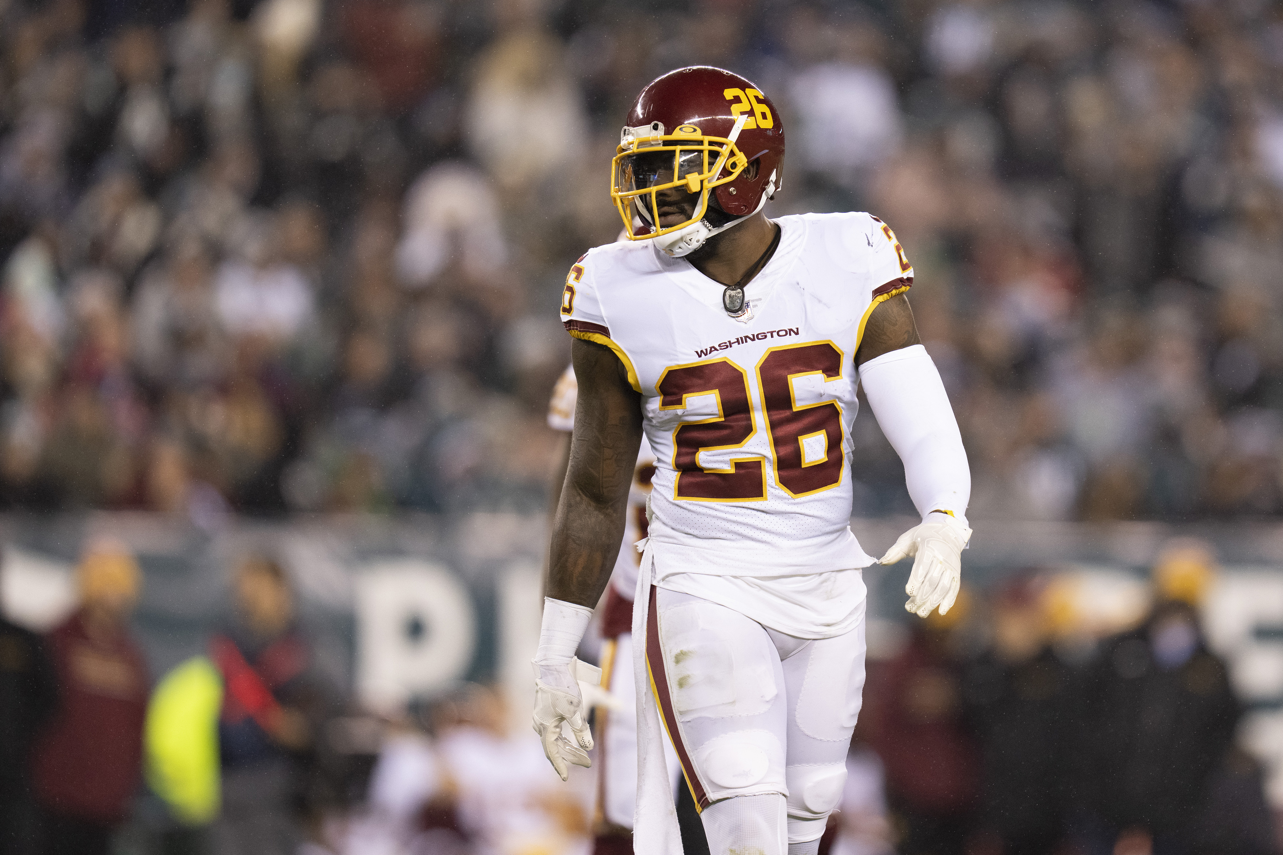 Commanders safety Landon Collins in action against the Eagles