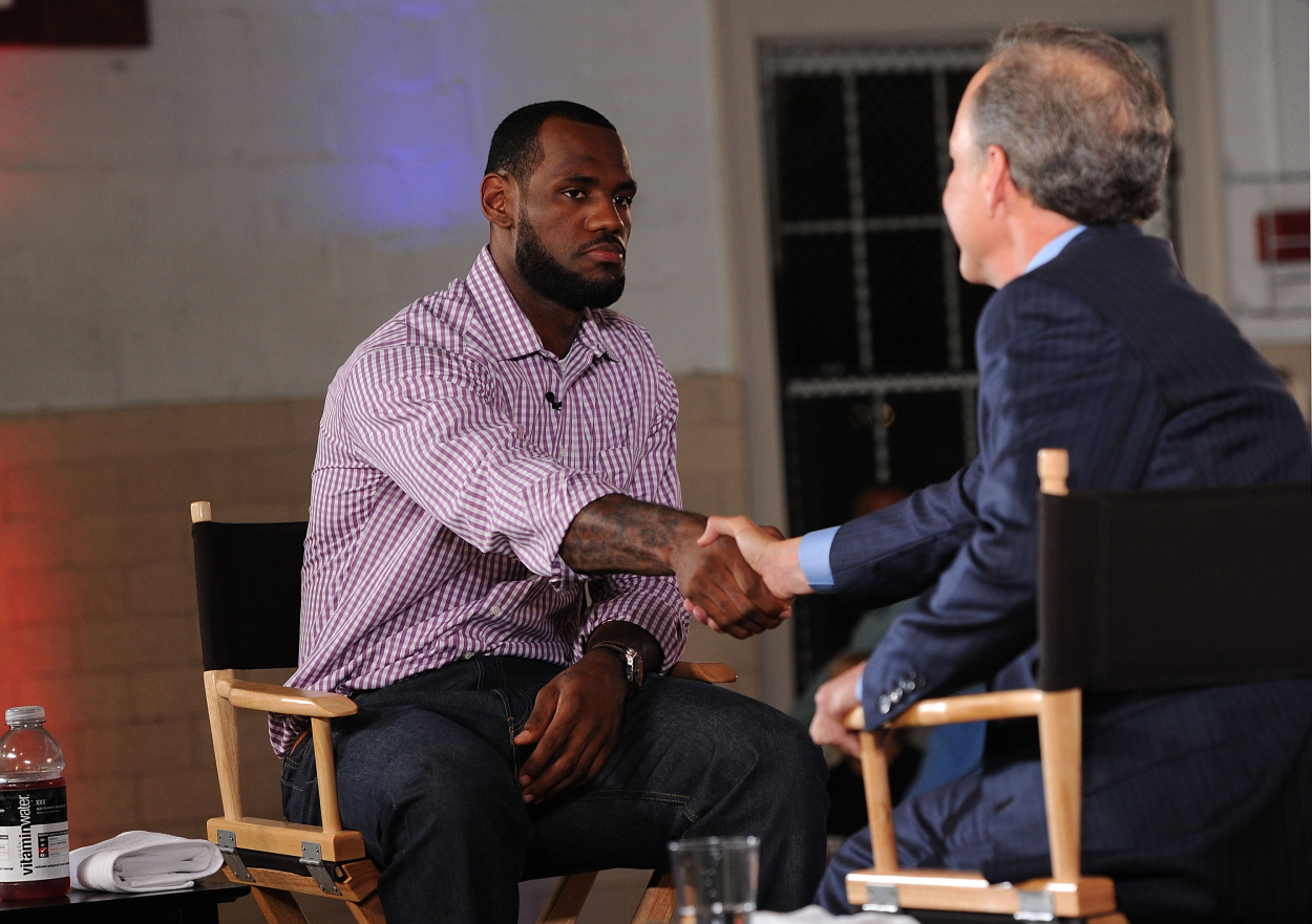 LeBron James during his infamous TV special, 'The Decision.'