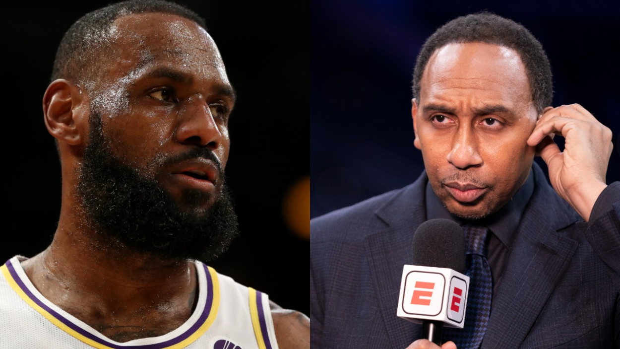 NBA superstar LeBron James and ESPN commentator Stephen A. Smith.