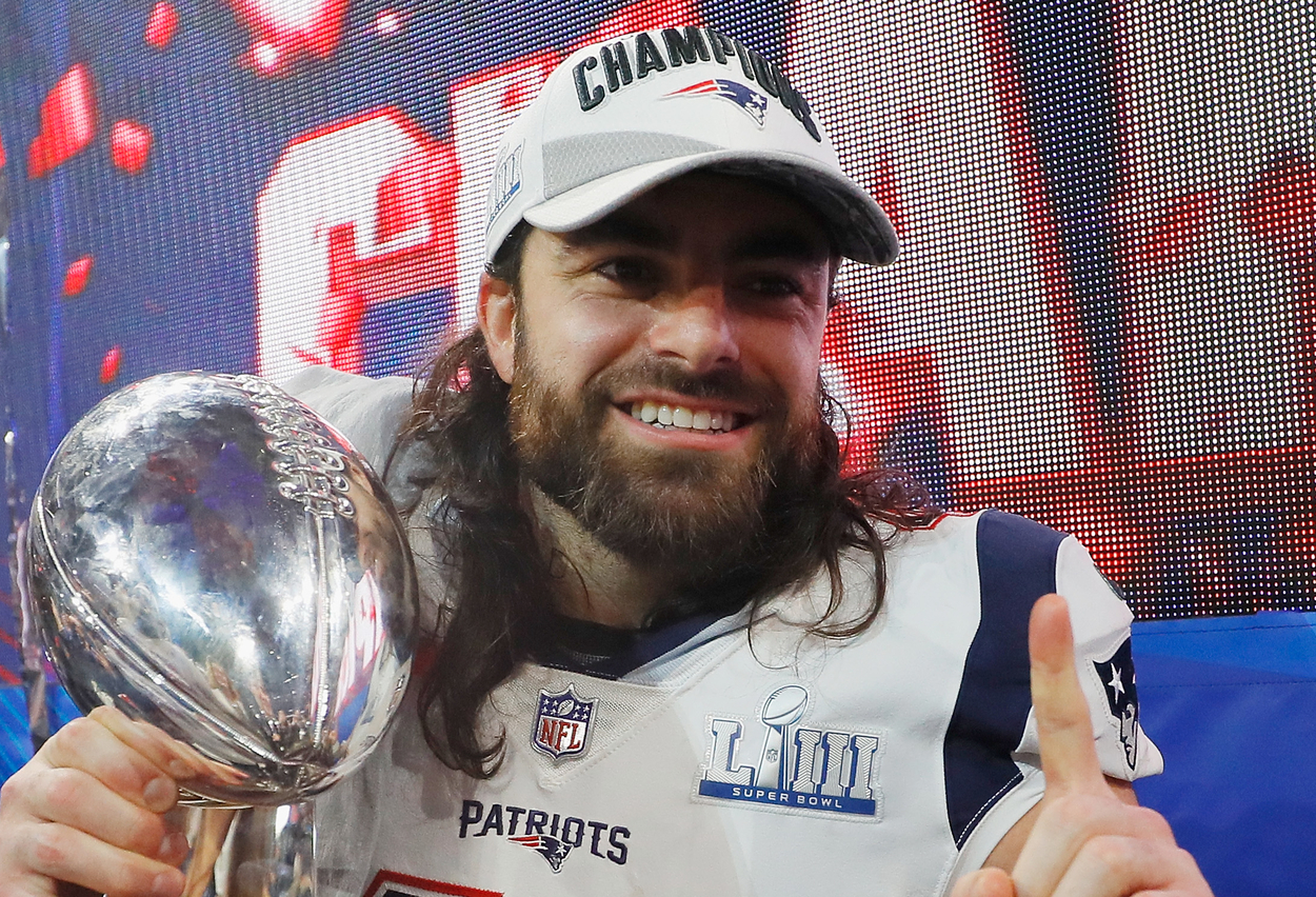New England Patriots safety Nate Ebner in 2019.