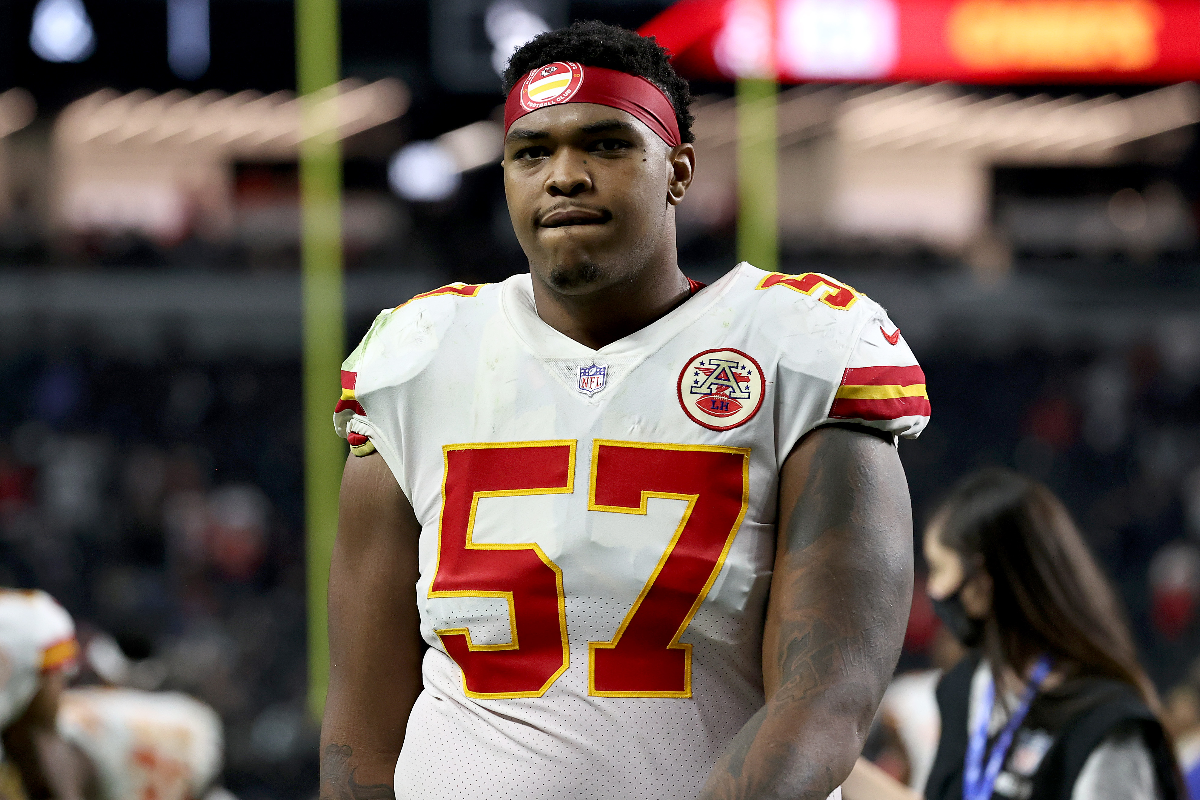 Chiefs offensive tackle Orlando Brown Jr. walks off the field after a game