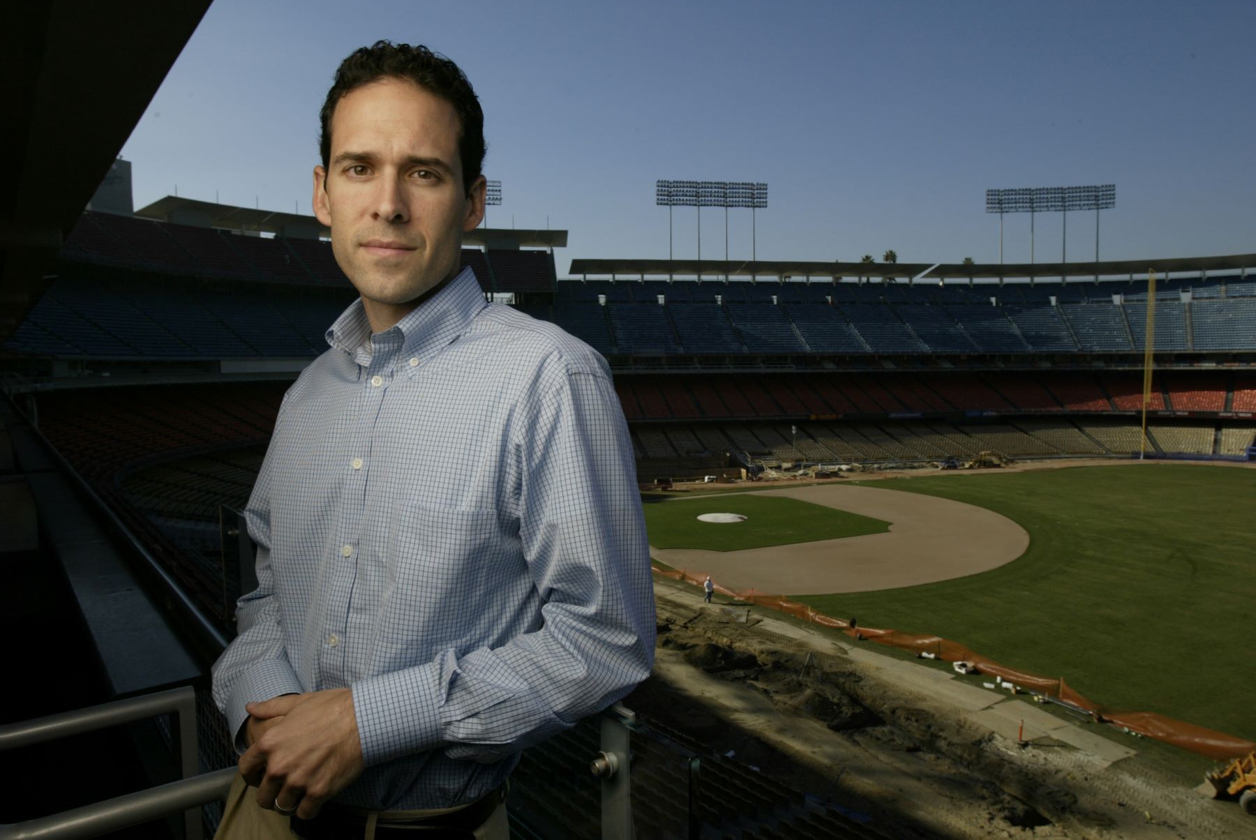 Paul DePodesta of 'Moneyball' fame pictured as general manager of the Los Angeles Dodgers
