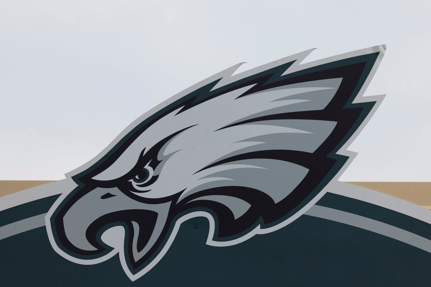 NFL team Philadelphia Eagles logo seen at NovaCare Complex training camp