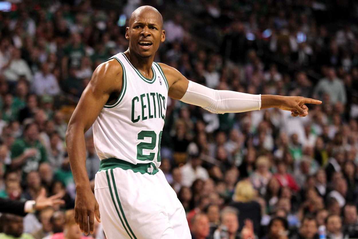 Ray Allen went golfing during Paul Pierce's jersey retirement