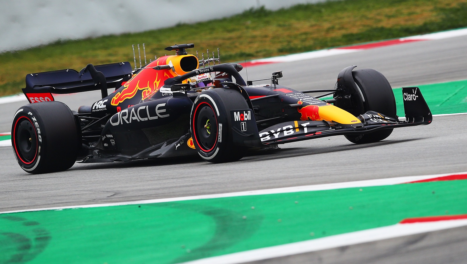 Max Verstappen of the Netherlands driving the Oracle Red Bull Racing RB18 Honda during Formula 1 testing at Circuit de Barcelona-Catalunya on Feb. 25, 2022.