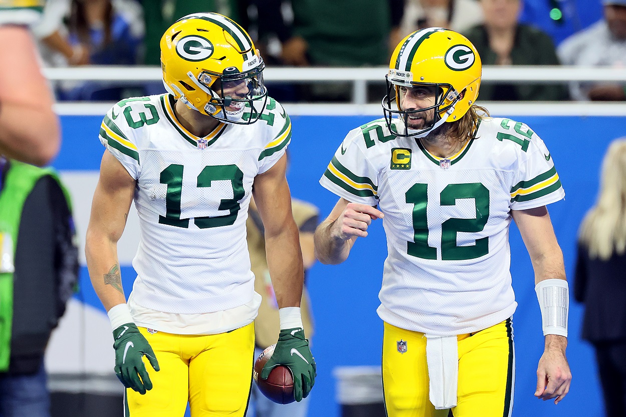 Aaron Rodgers and Allen Lazard