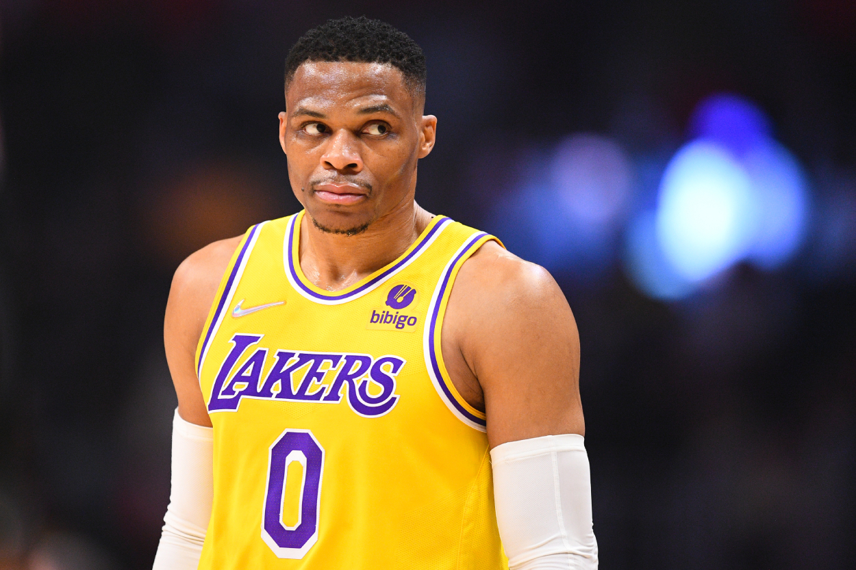 Los Angeles Lakers guard Russell Westbrook in 2022.