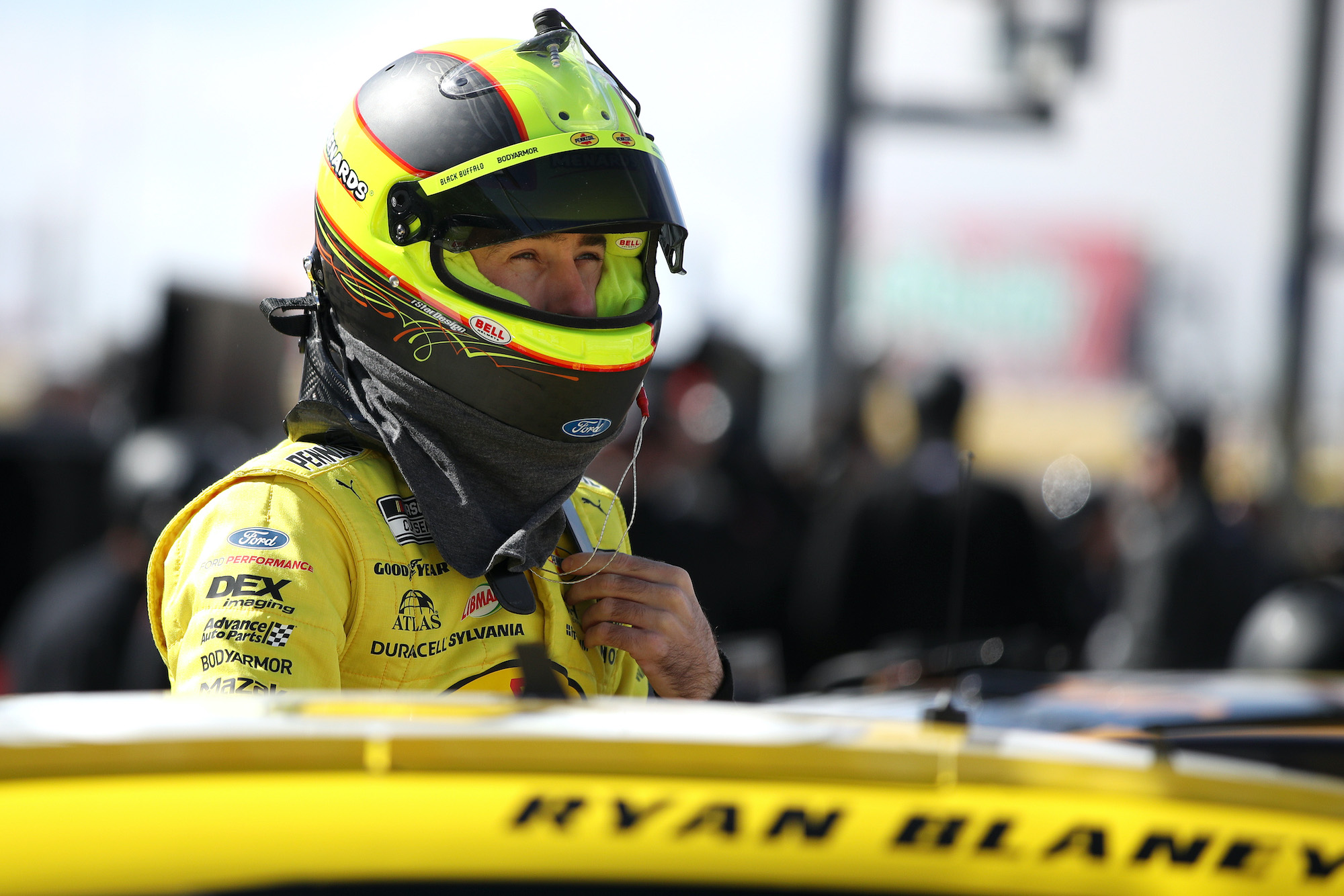 Ryan Blaney preps for practice