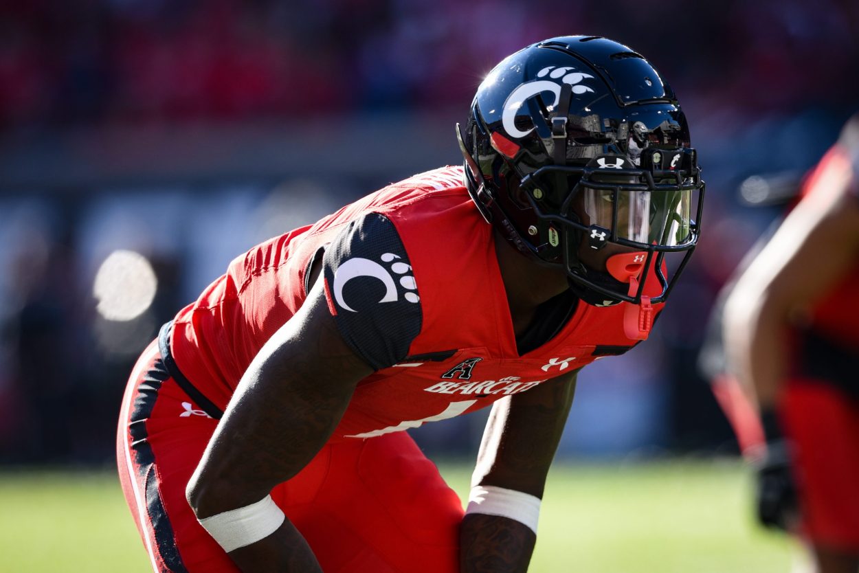 NFL Draft prospect Sauce Gardner in action for the Cincinnati Bearcats