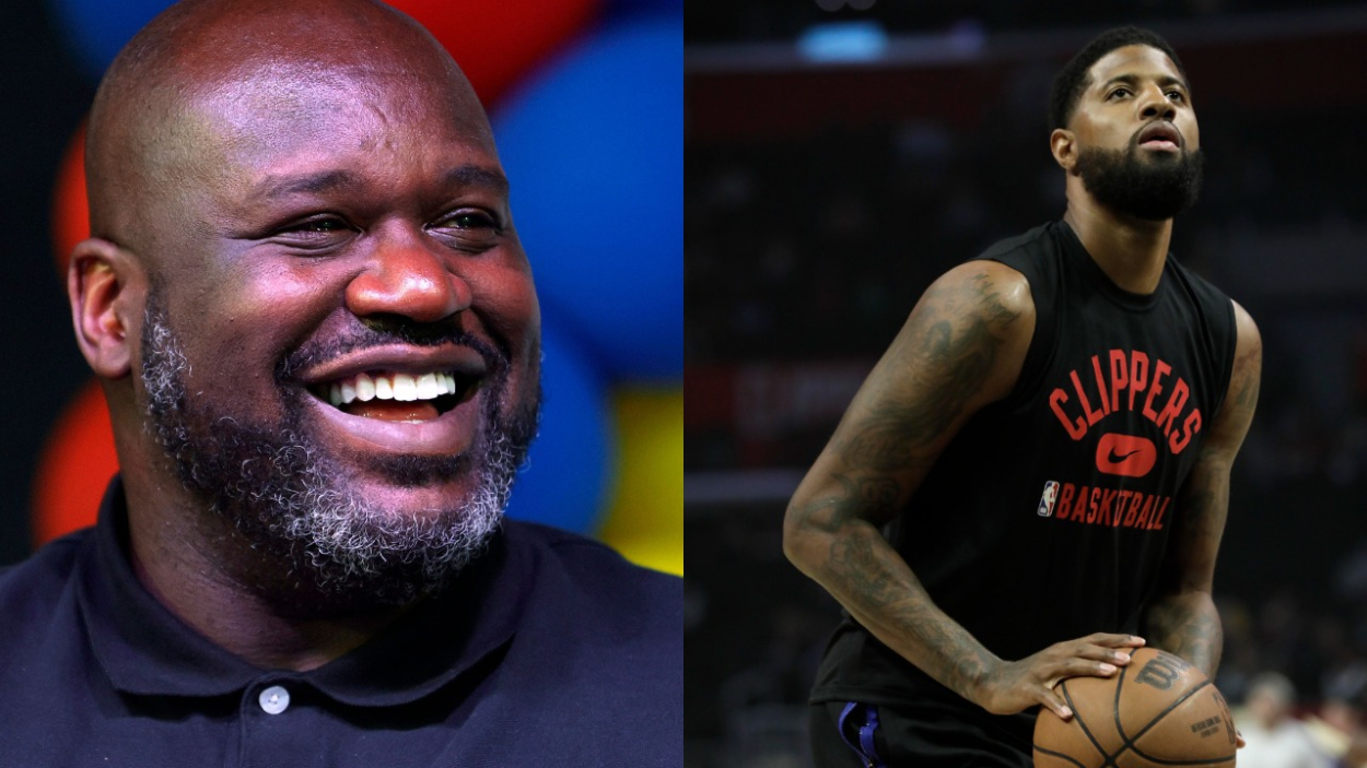 NBA Legend Shaquille O'Neal and Clippers star Paul George.