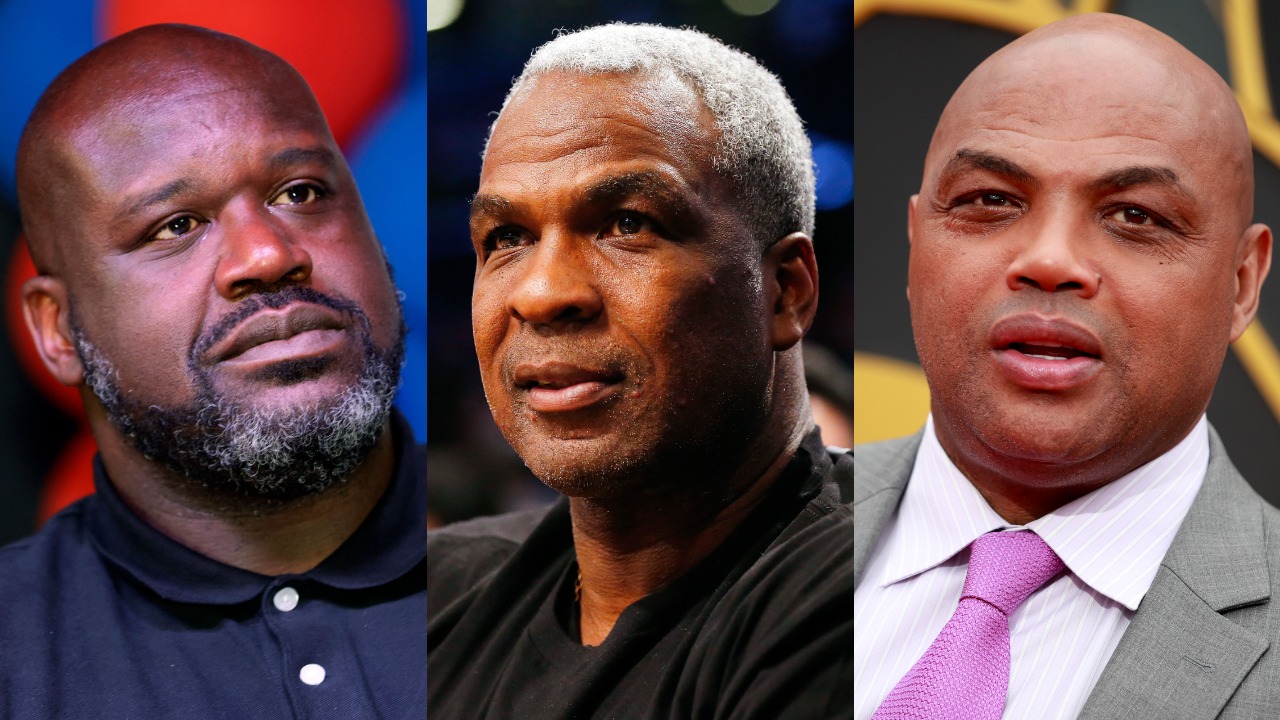 NBA legends Shaquille O'Neal, Charles Oakley, and Charles Barkley.