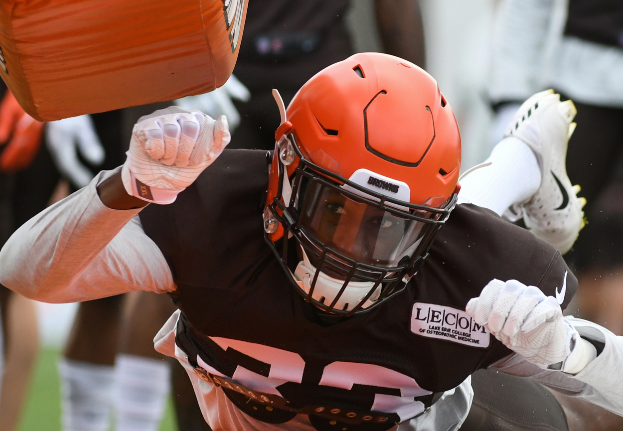 Cleveland Browns cornerback Simeon Thomas in 2018.