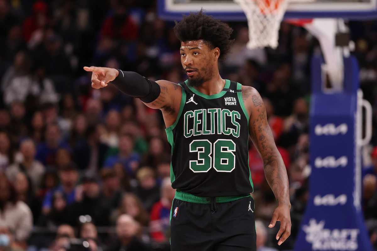 Marcus Smart directs traffic for the Boston Celtics