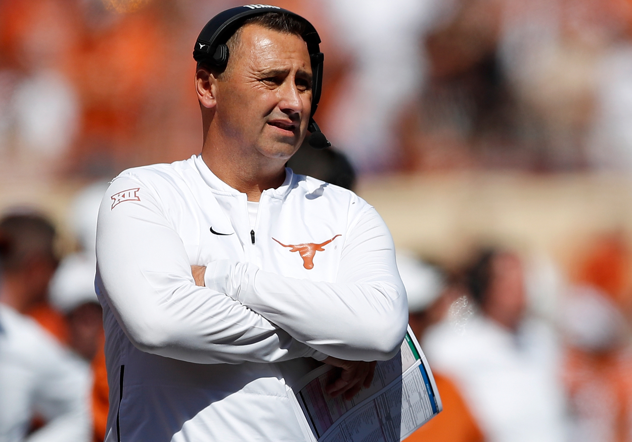 Texas Longhorns head coach Steve Sarkisian in 2021.