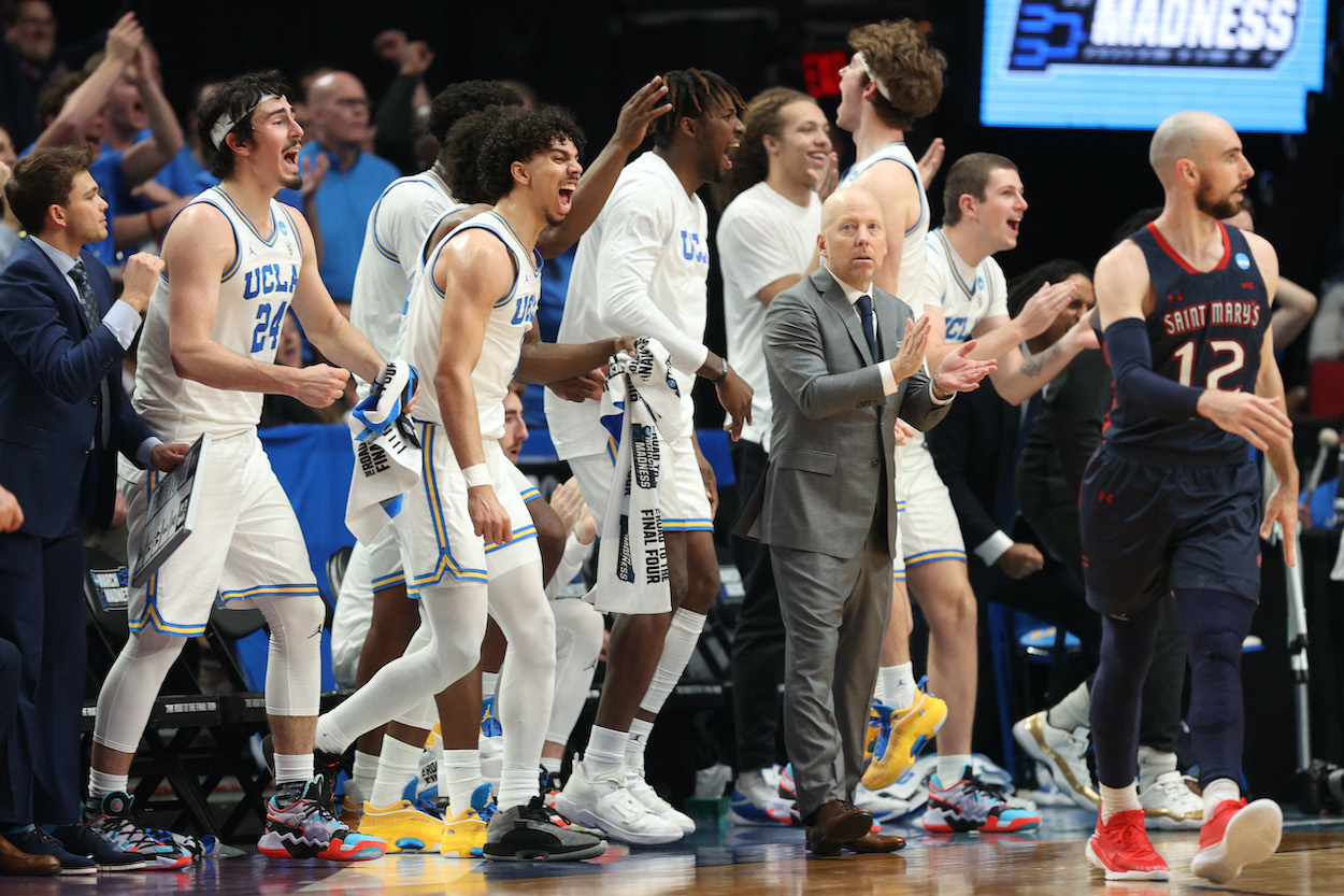 UCLA celebrates against St. Mary's.