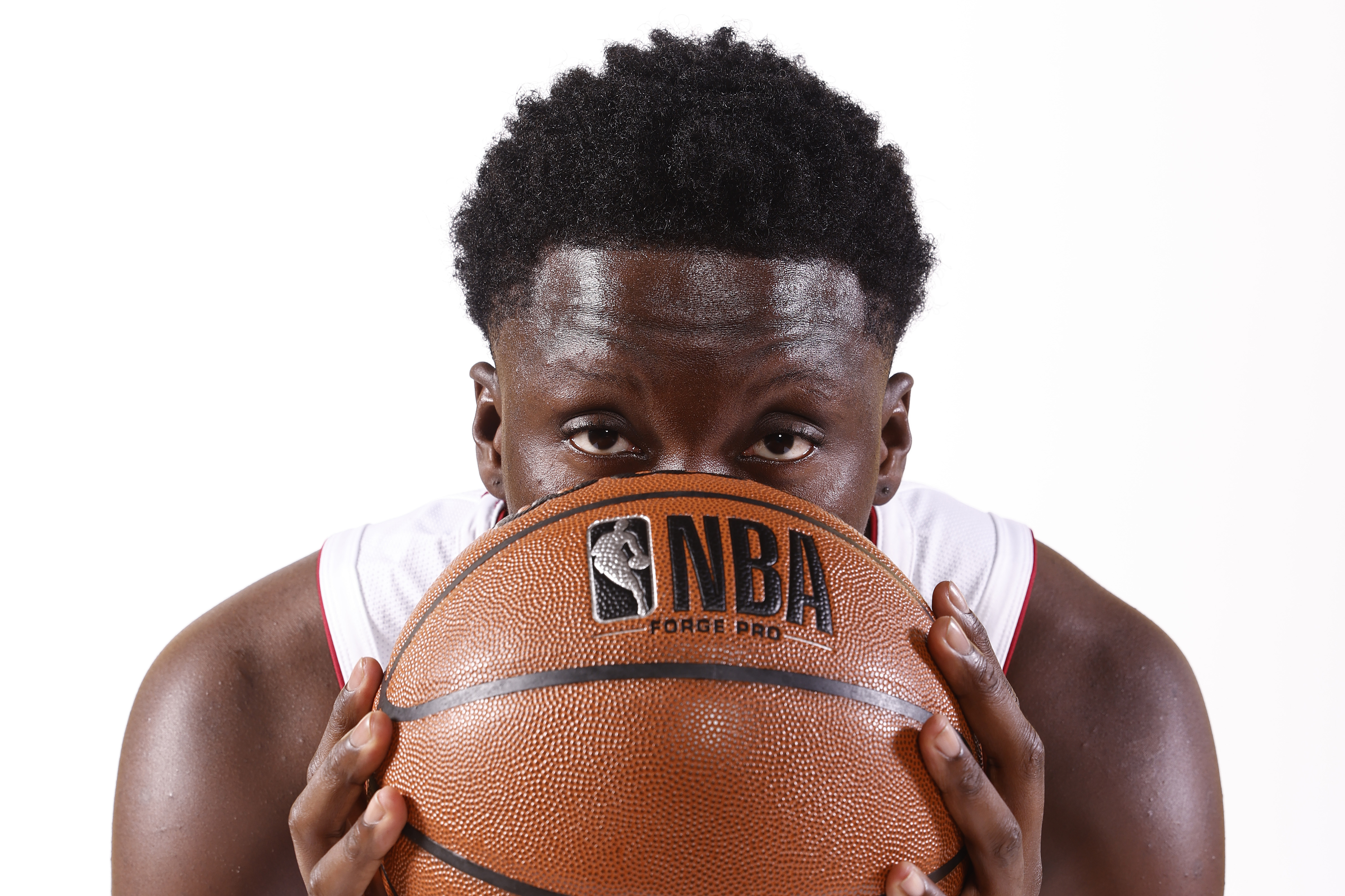 Miami Heat guard Victor Oladipo poses during the team's Media Day in September 2021