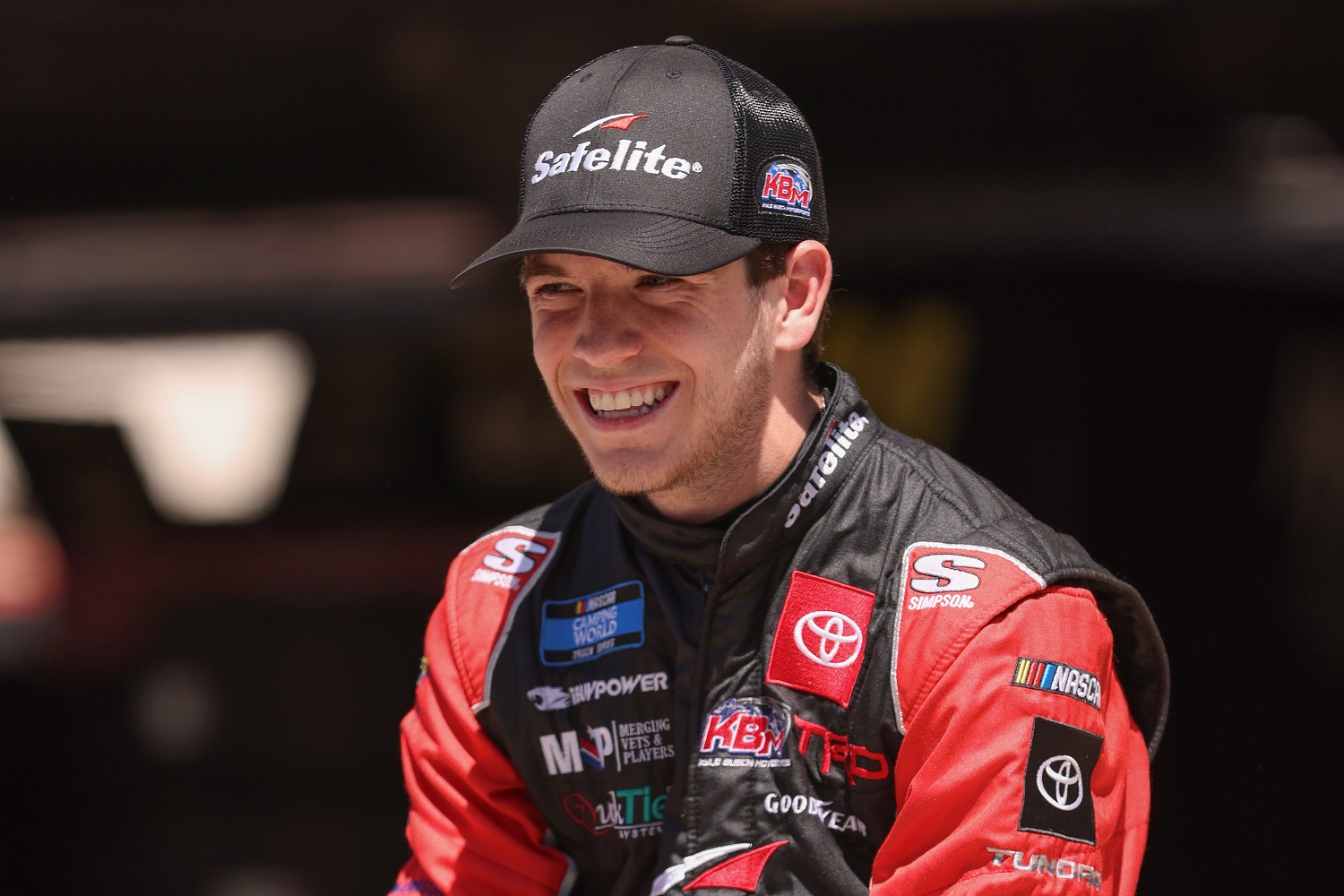 Chandler Smith waits on the grid during practice for the NASCAR Camping World Truck Series at Circuit of The Americas on March 25, 2022 in Austin, Texas.