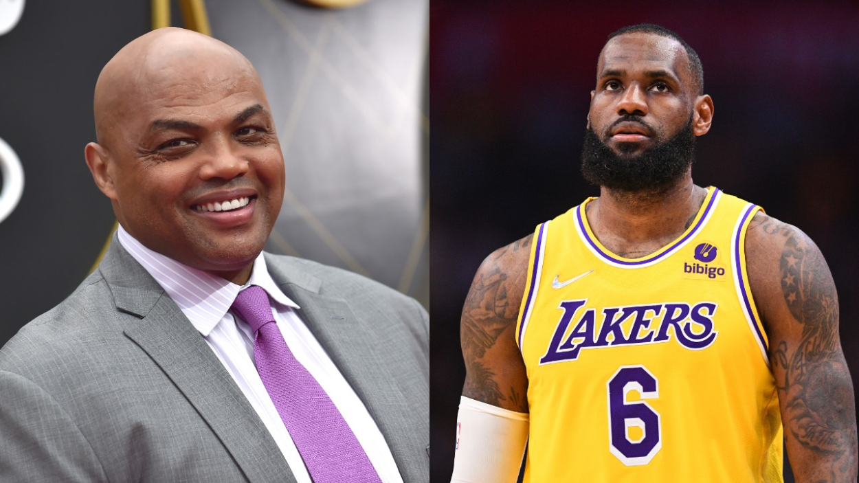 NBA legend and TNT commentator Charles Barkley and Los Angeles Lakers superstar LeBron James.