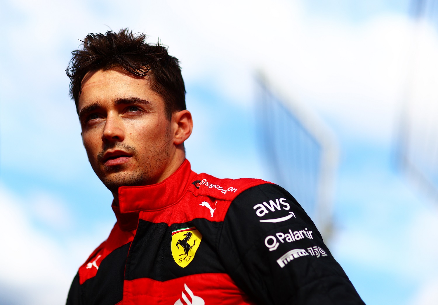 Charles Leclerc of Monaco and Ferrari prepares to drive on the grid during the Formula 1 Grand Prix of Australia at Melbourne Grand Prix Circuit on April 10, 2022.
