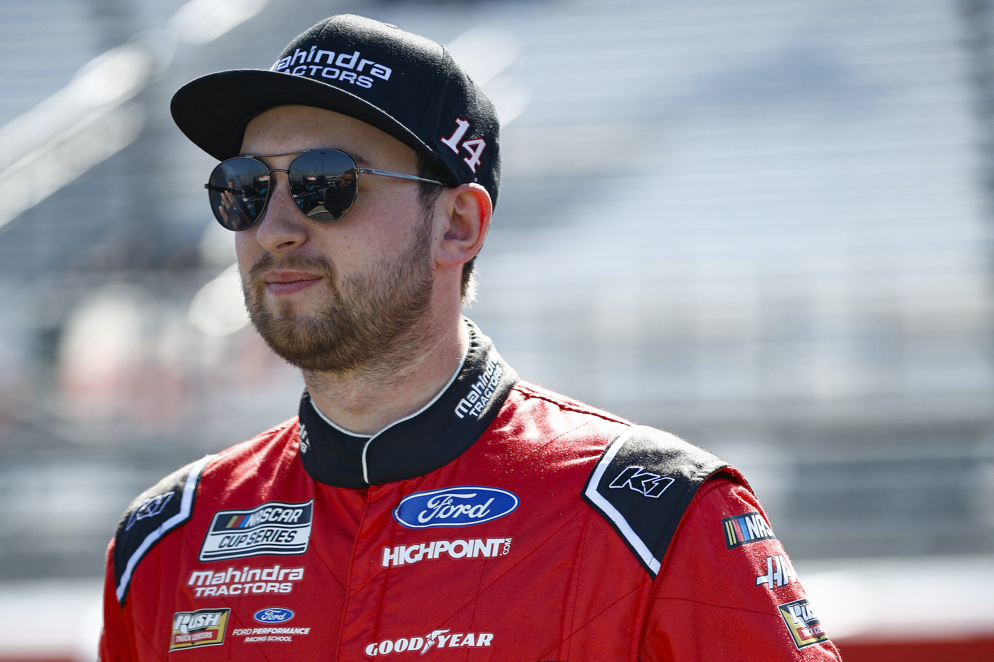 Chase Briscoe looks toward fans