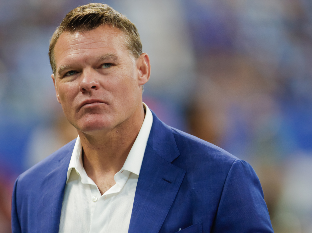 Indianapolis Colts general manager Chris Ballard during a game in 2021.