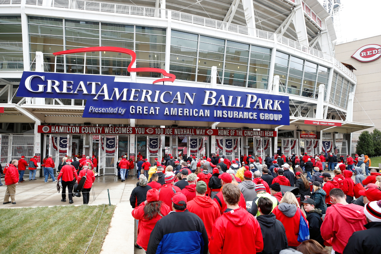 Cincinnati Reds fans at Opening Day in 2018.