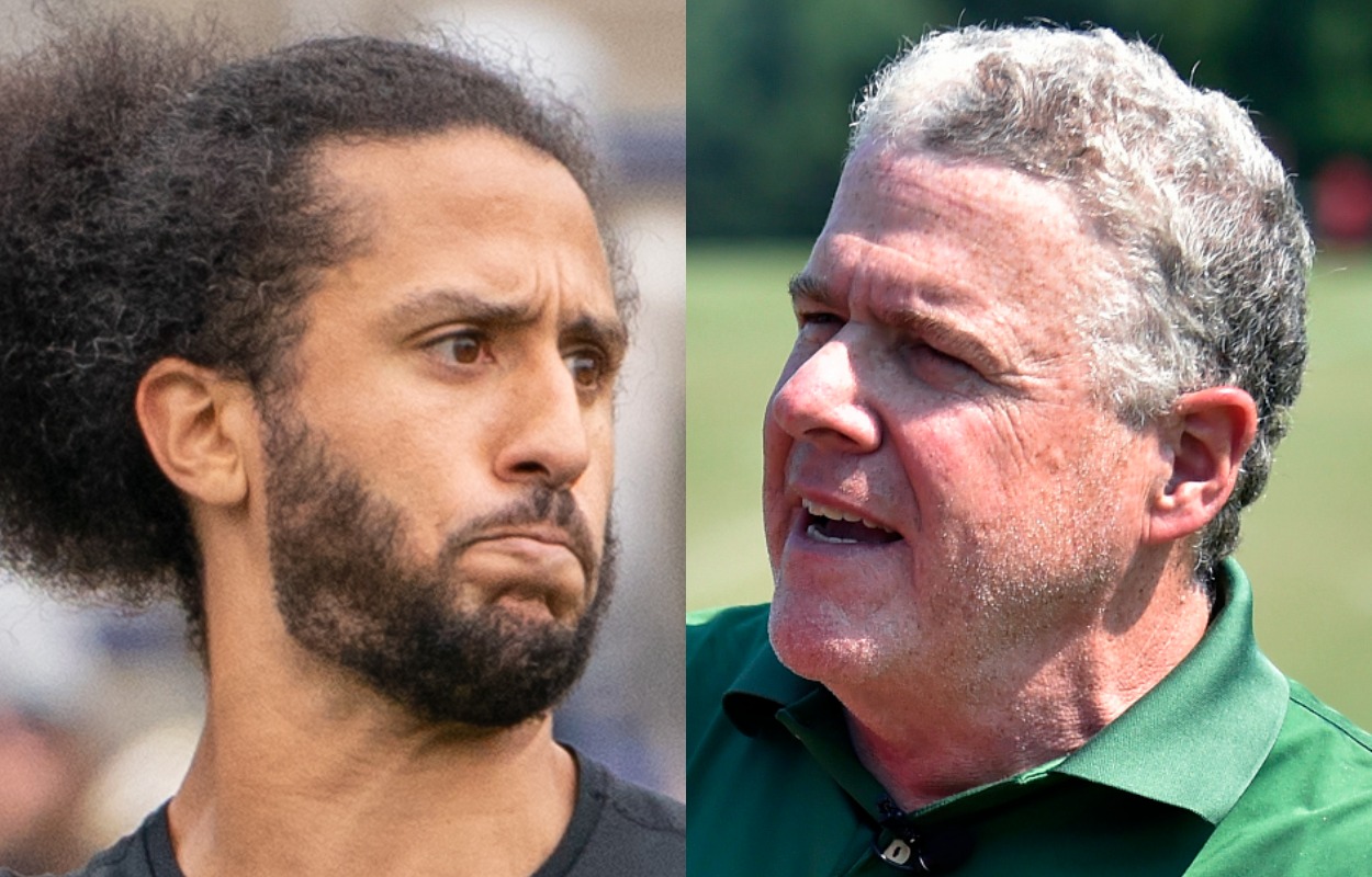Colin Kaepernick (L) and Peter King.