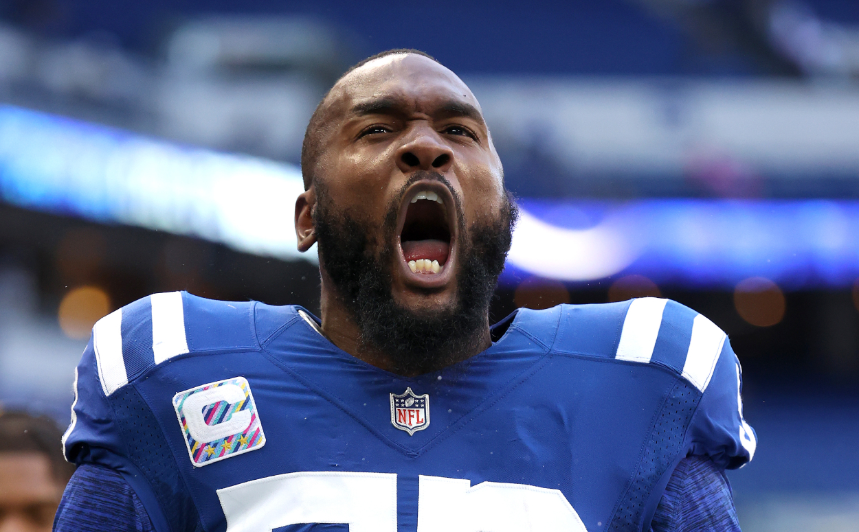 Indianapolis Colts linebacker Darius Leonard in 2021.