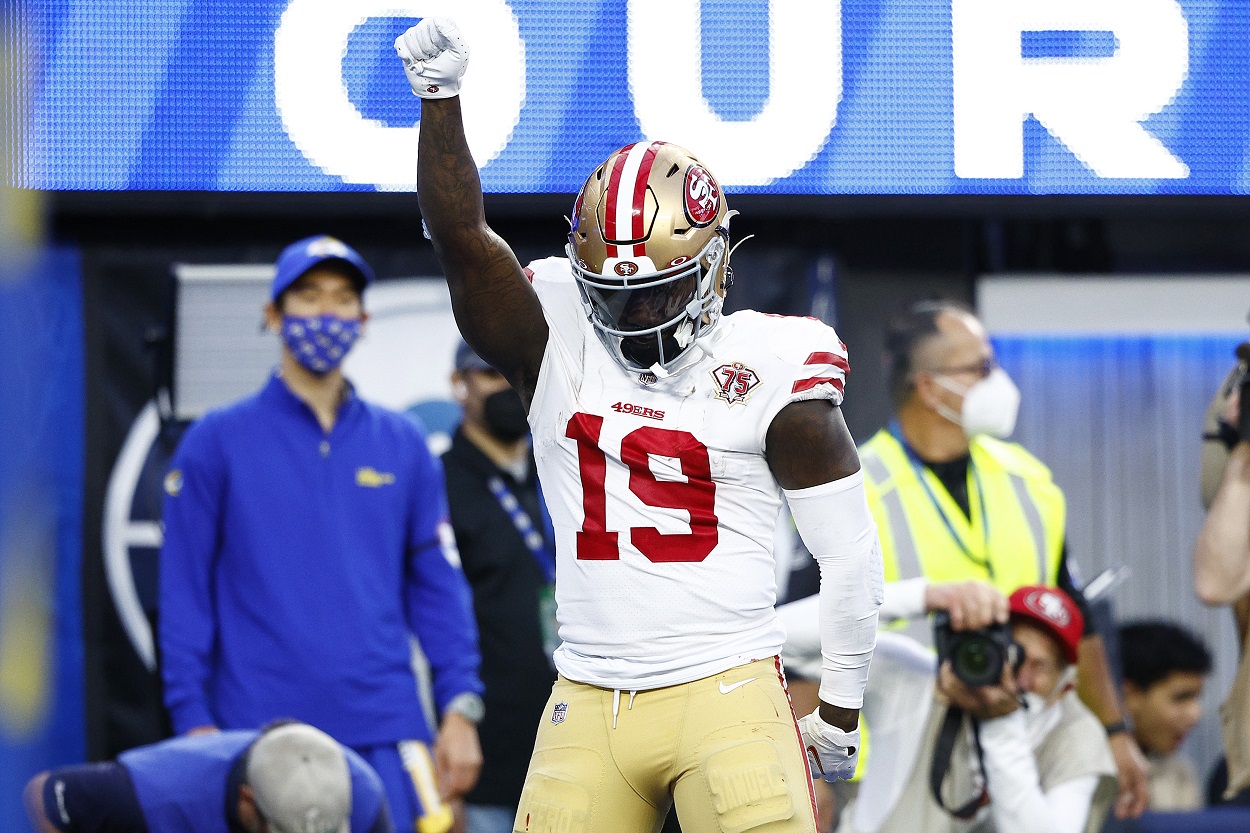 San Francisco 49ers star Deebo Samuel during the NFC Championship Game