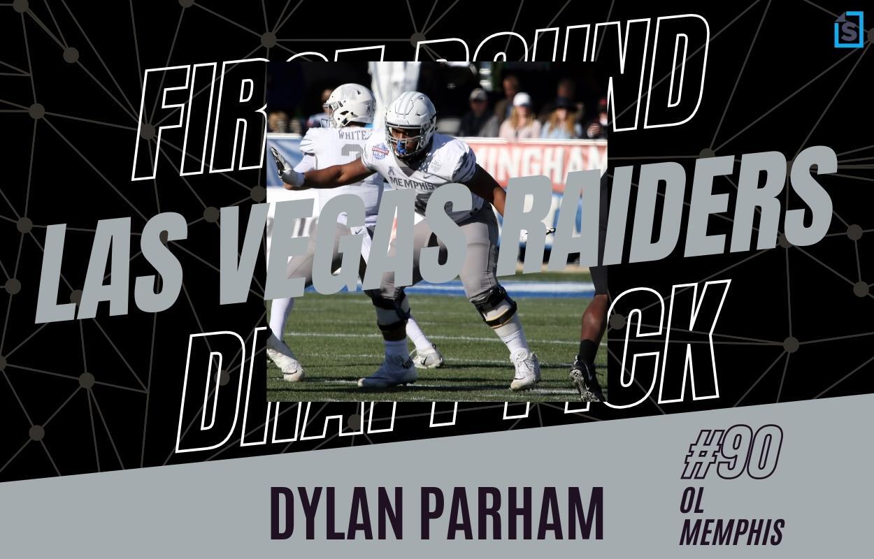 Memphis offesnive lineman Dylan Parham is the first Las Vegas Raiders draft pick in the 2022 NFL Draft.