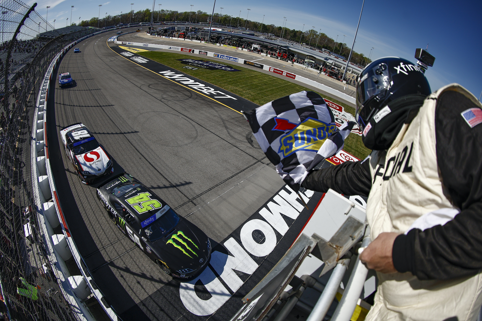 John Hunter Nemechek and Ty Gibbs race to finish