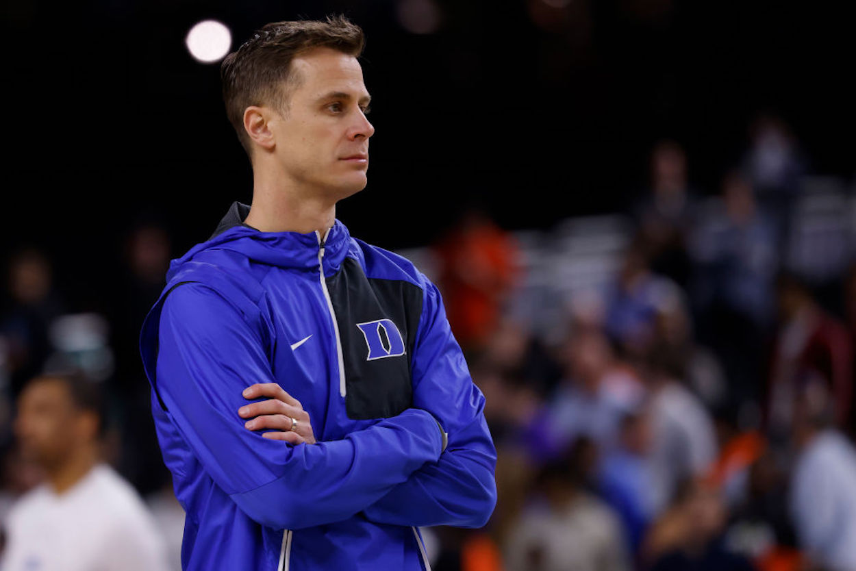 Jon Scheyer during the Duke Blue Devils' trip to the Final Four