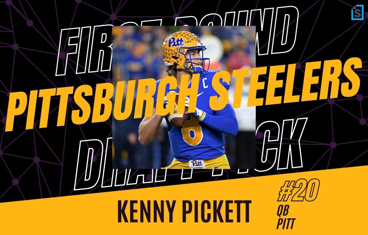 Pitt QB Kenny Pickett is the Pittsburgh Steelers draft pick in the 2022 NFL Draft.