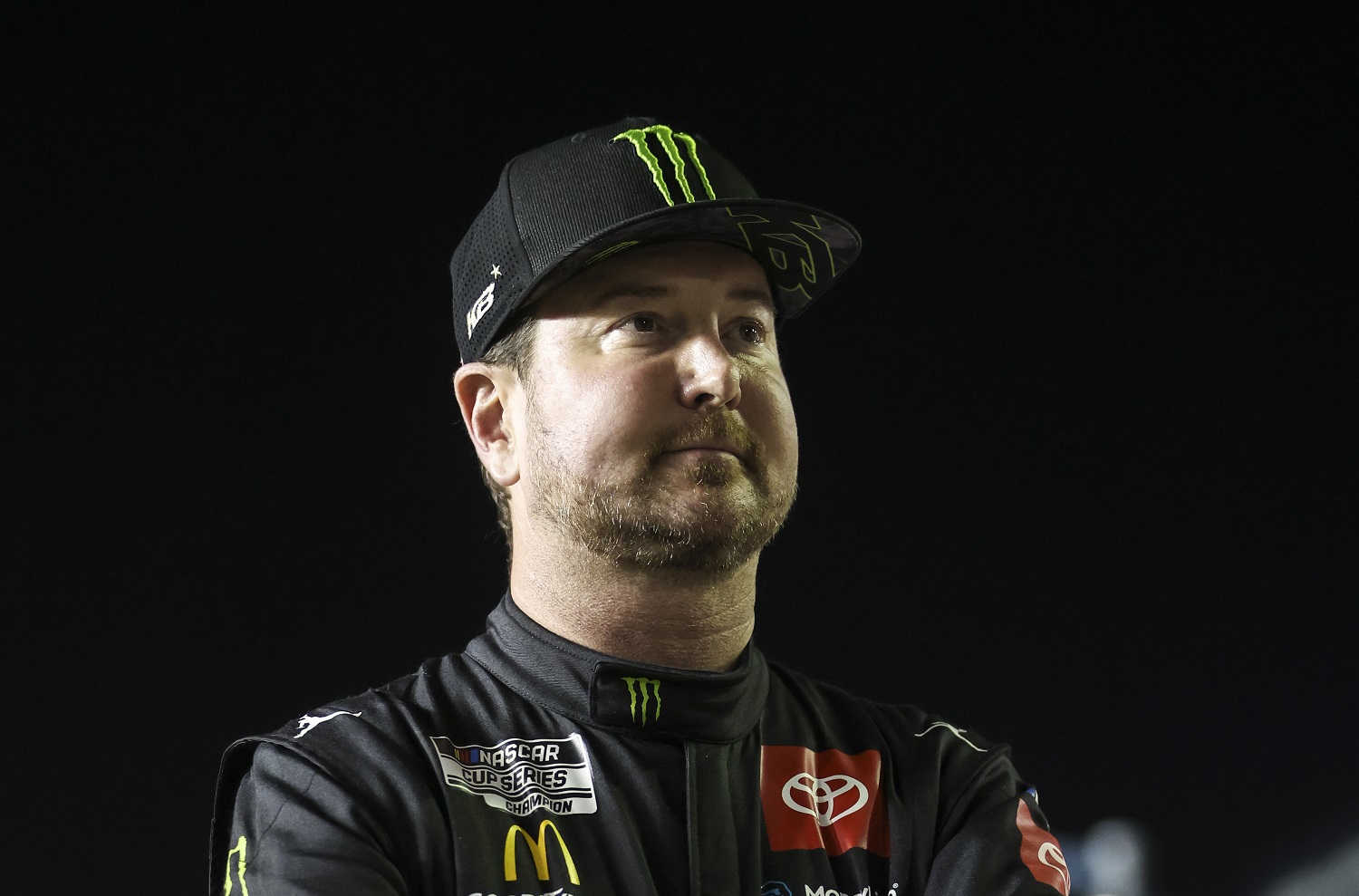 Kurt Busch, driver of the No. 45 Toyota, waits on pit lane during qualifying for the NASCAR Cup Series Daytona 500 on Feb. 16, 2022.