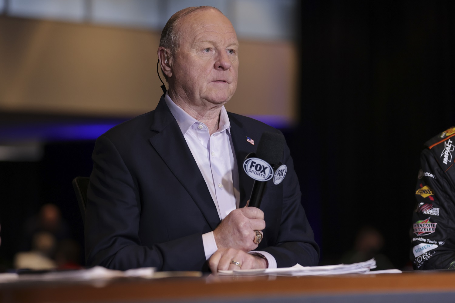 Fox Sports analyst Larry McReynolds during Daytona 500 Media Day on Feb. 16, 2022, at Daytona International Speedway.