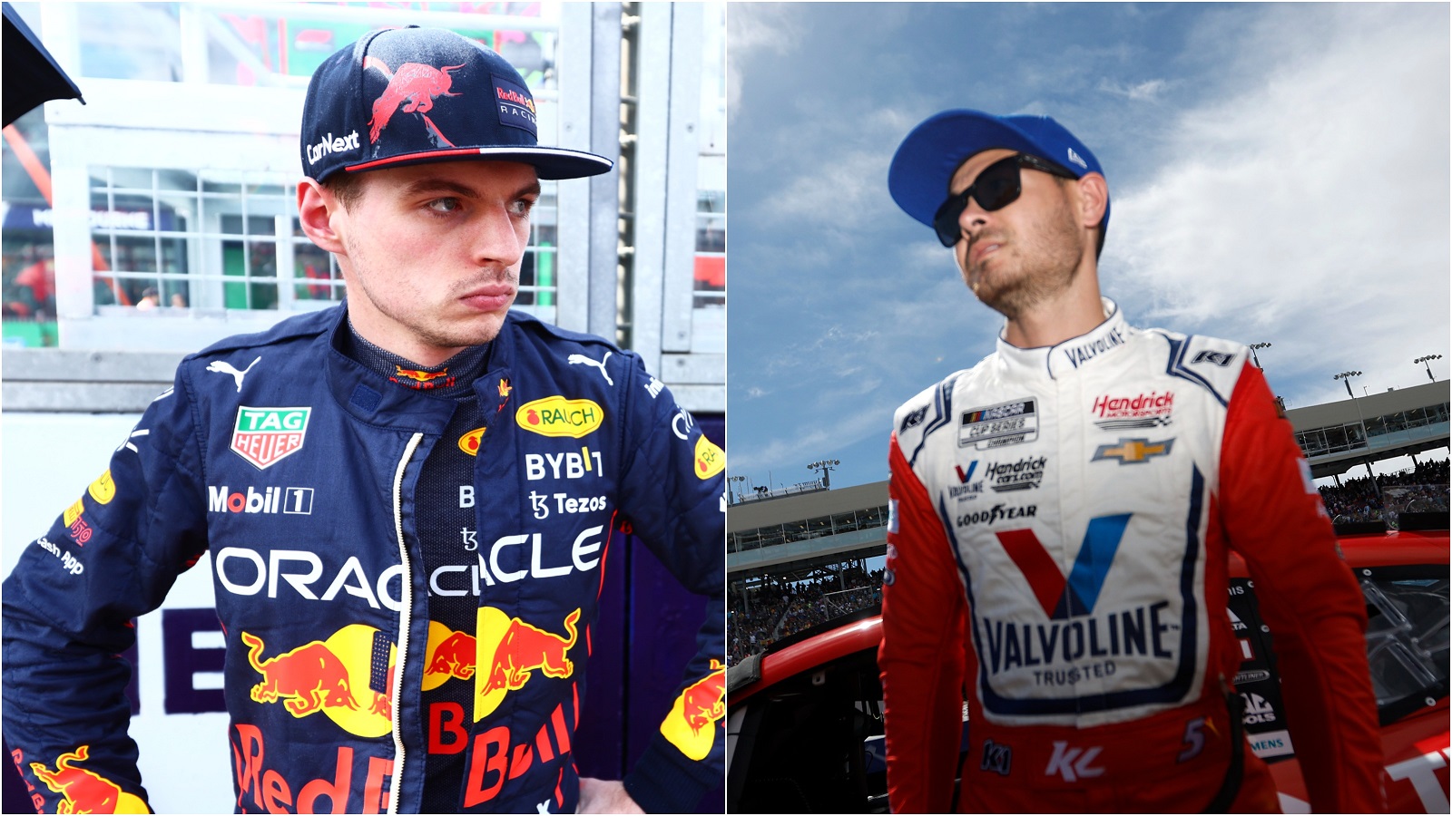 Max Verstappen and Kyle Larson are the defending champions of the NASCAR Cup Series and Formula 1, respectively. | Getty Images