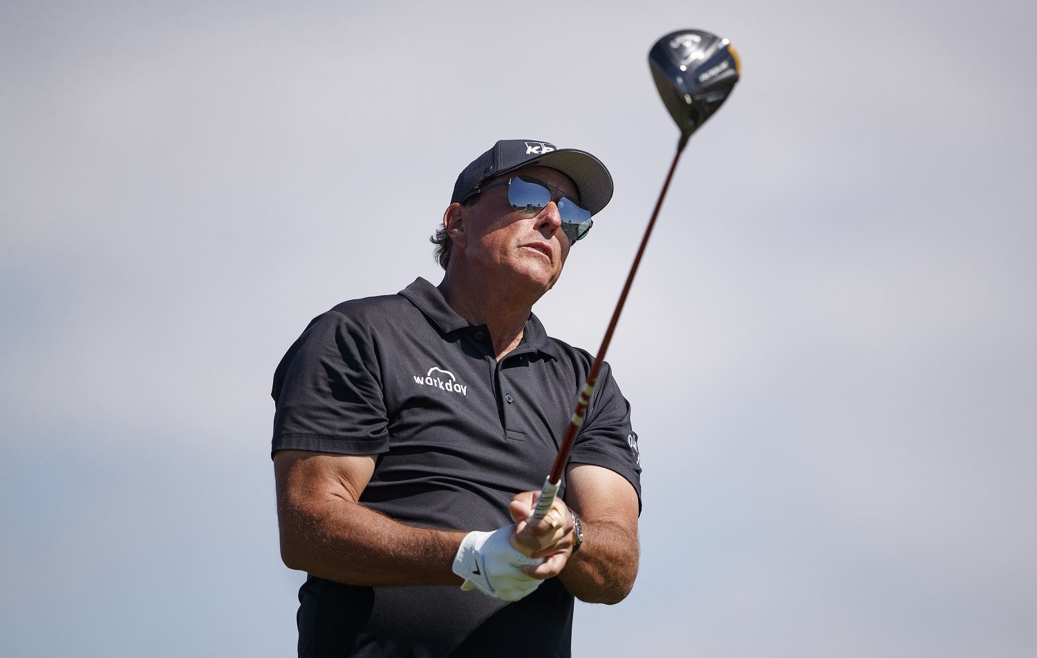 Phil Mickelson during a practice round prior to the PIF Saudi International at Royal Greens Golf & Country Club on Feb. 1, 2022, in Al Murooj, Saudi Arabia. | Oisin Keniry/Getty Images