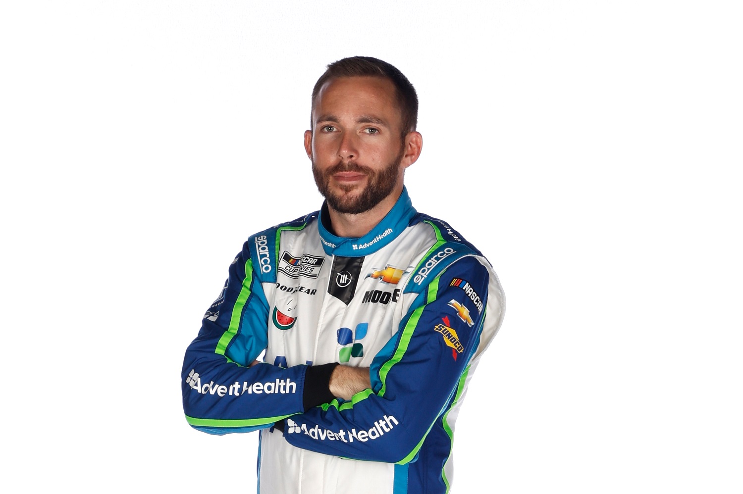 Ross Chastain poses for a photo during NASCAR Production Days at Clutch Studios on Jan. 18, 2022, in Concord, North Carolina.