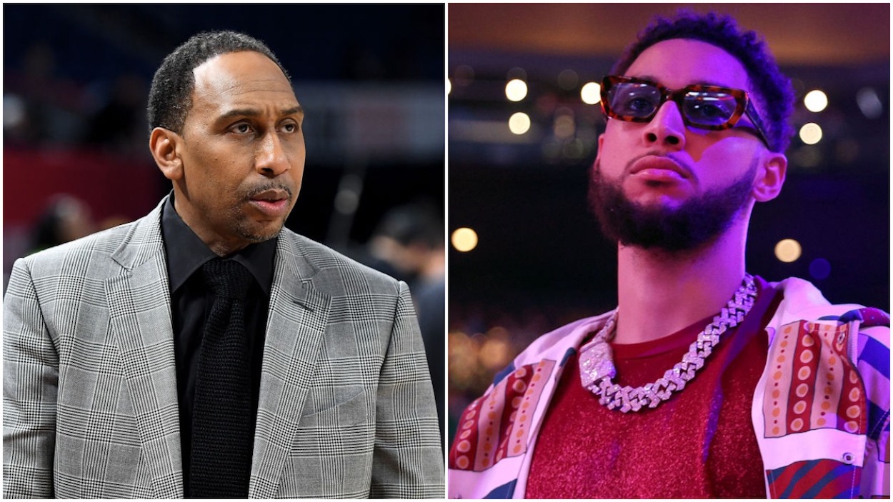 Stephen A. Smith (L) and Ben Simmons (R)