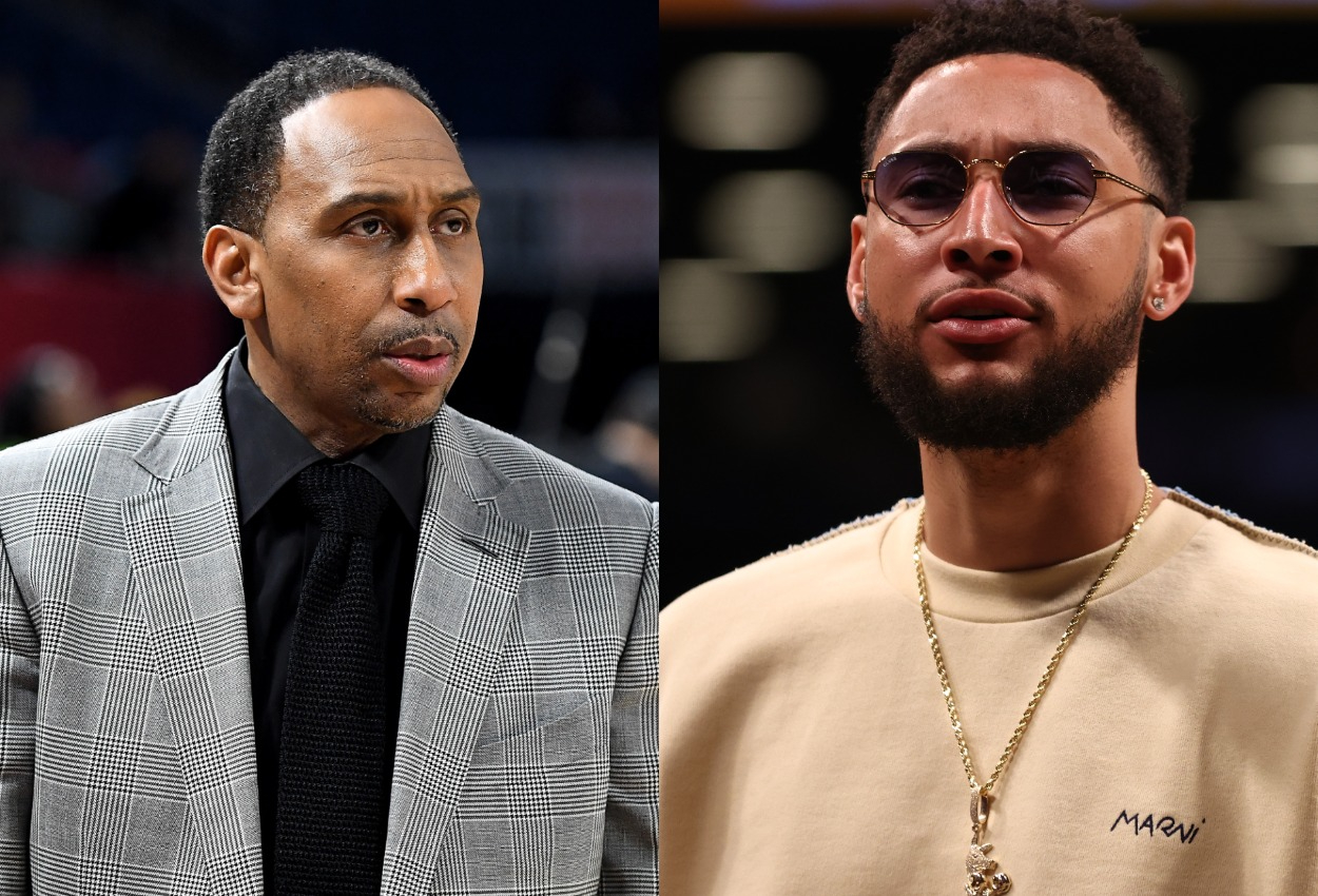 ESPN commentator Stephen A. Smith and Brooklyn Nets star Ben Simmons.