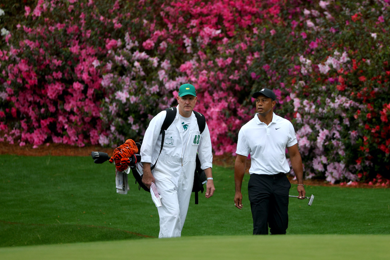 Tiger Woods plays a practice round.