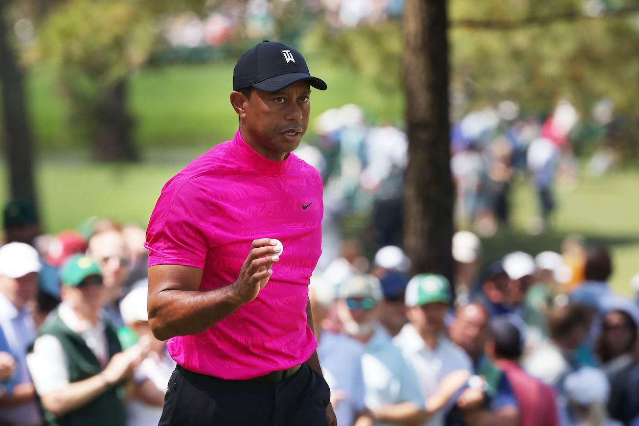 Tiger woods pink sales shirt