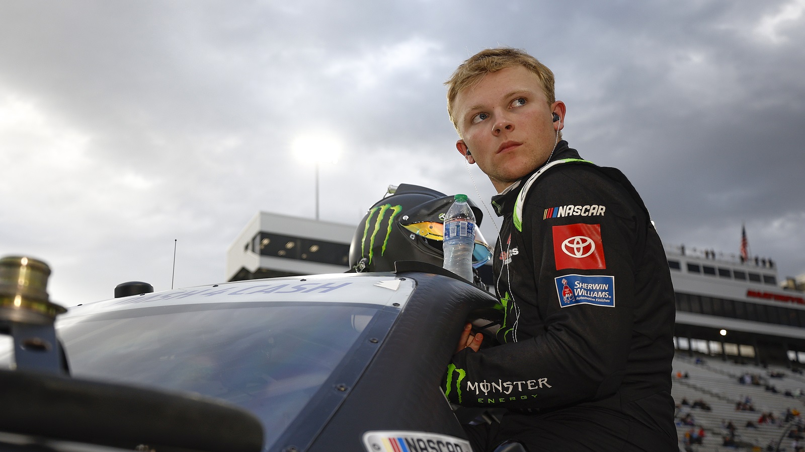 Ty Gibbs enters his car to qualify for the NASCAR Xfinity Series  race at Martinsville Speedway on April 7, 2022 in Martinsville, Virginia. | Jared C. Tilton/Getty Images