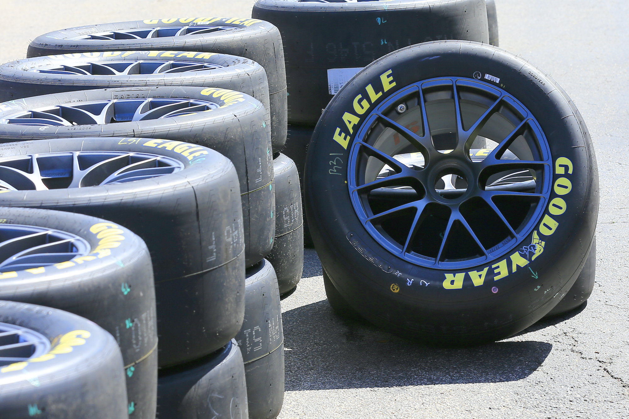 NASCAR wheels on ground