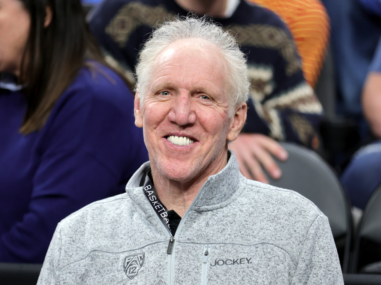 Sportscaster and former NBA player Bill Walton attends a game between the USC Trojans and the UCLA Bruins.