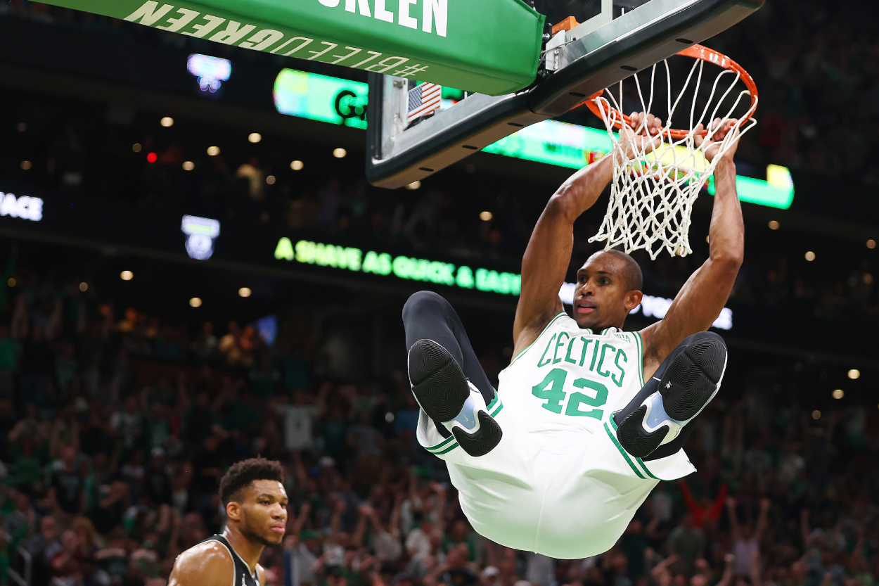 Al Horford of the Boston Celtics dunks the ball.