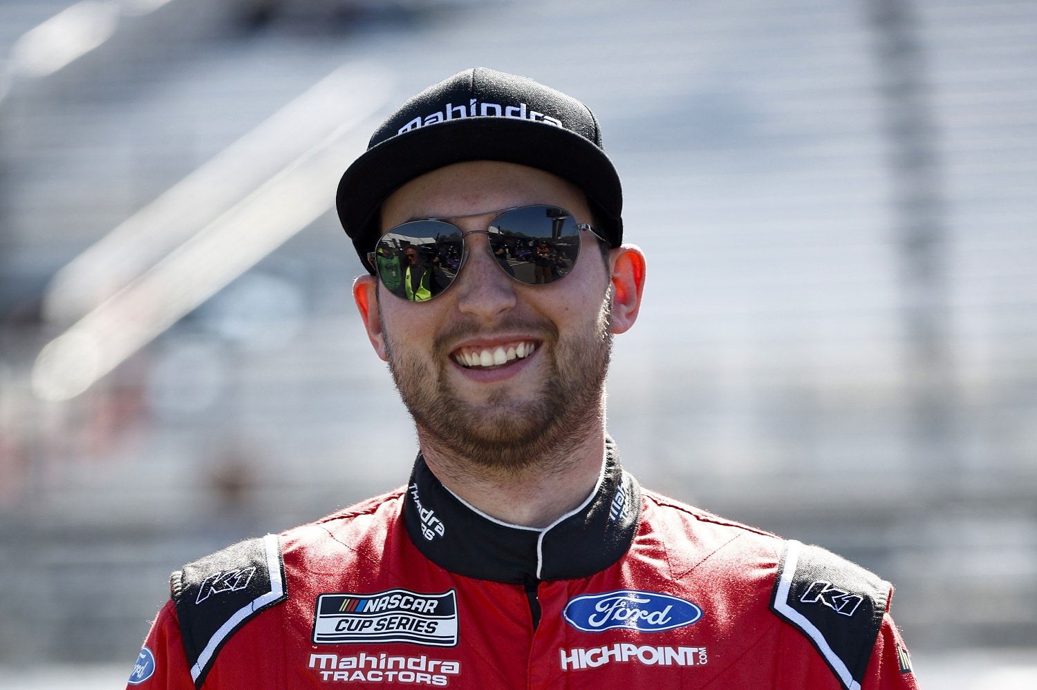 Chase Briscoe looks on during qualifying for the NASCAR Cup Series Toyota Owners 400 at Richmond Raceway on April 2, 2022.