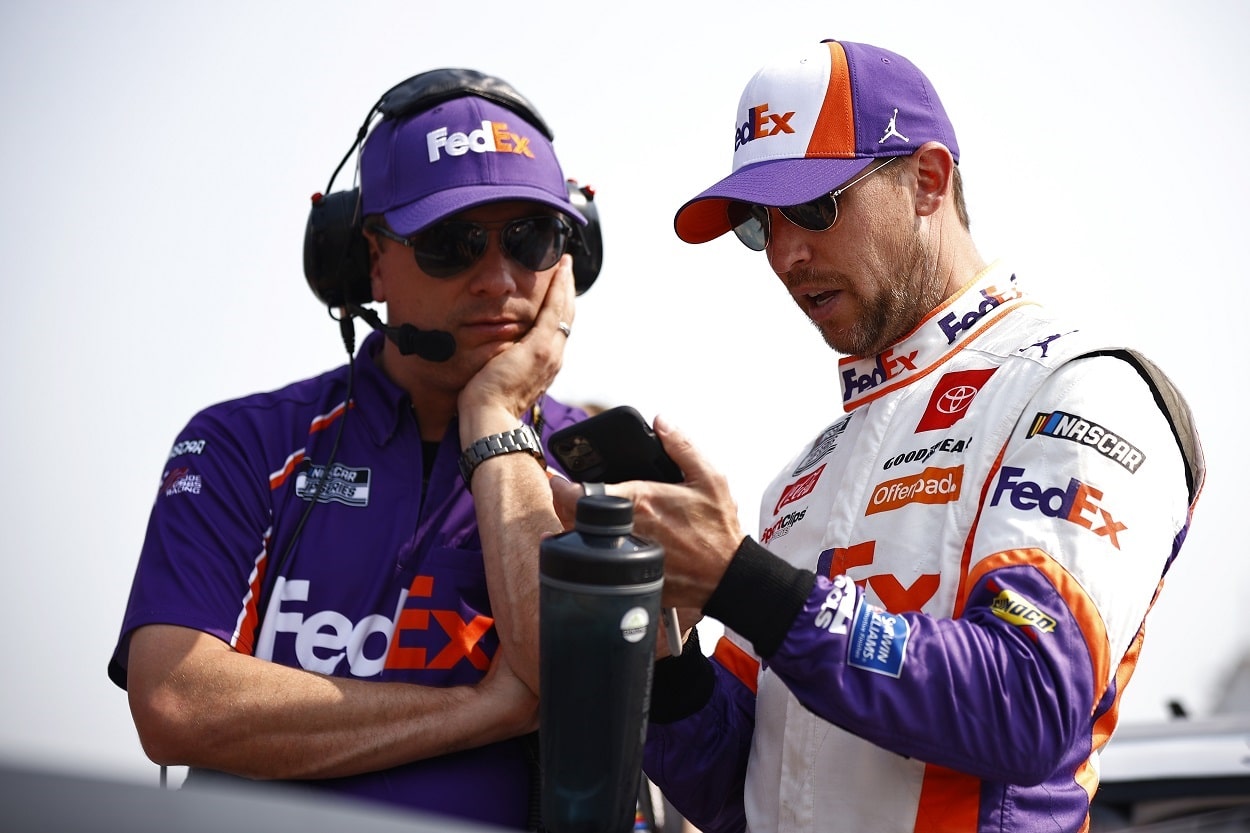 Denny Hamlin and No. 11 crew chief Chris Gabehart